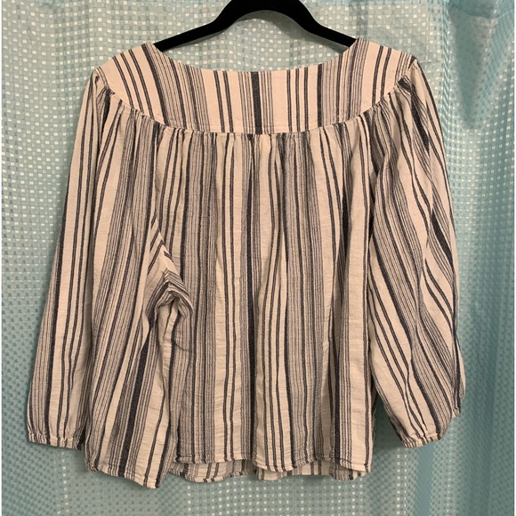 Ana Womens Bell sleeves Button down matching ties Size 1X Gathered Full Body - Picture 2 of 4